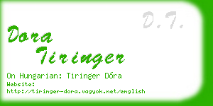 dora tiringer business card